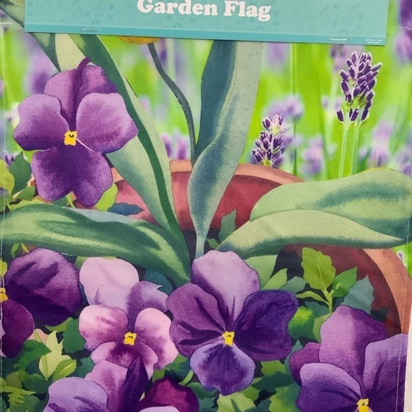Garden Yard Flag Pansies Flower Pot Floral Purple Multicolor 12 X 18 in - Picture 11 of 13